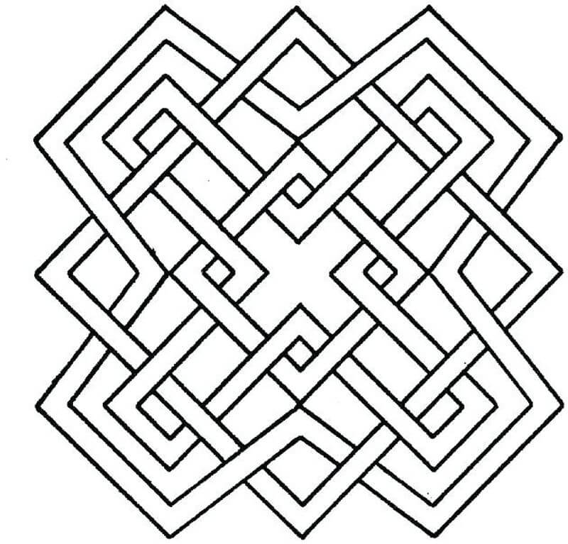 Dibujo de Geomtrico Simple para Colorear