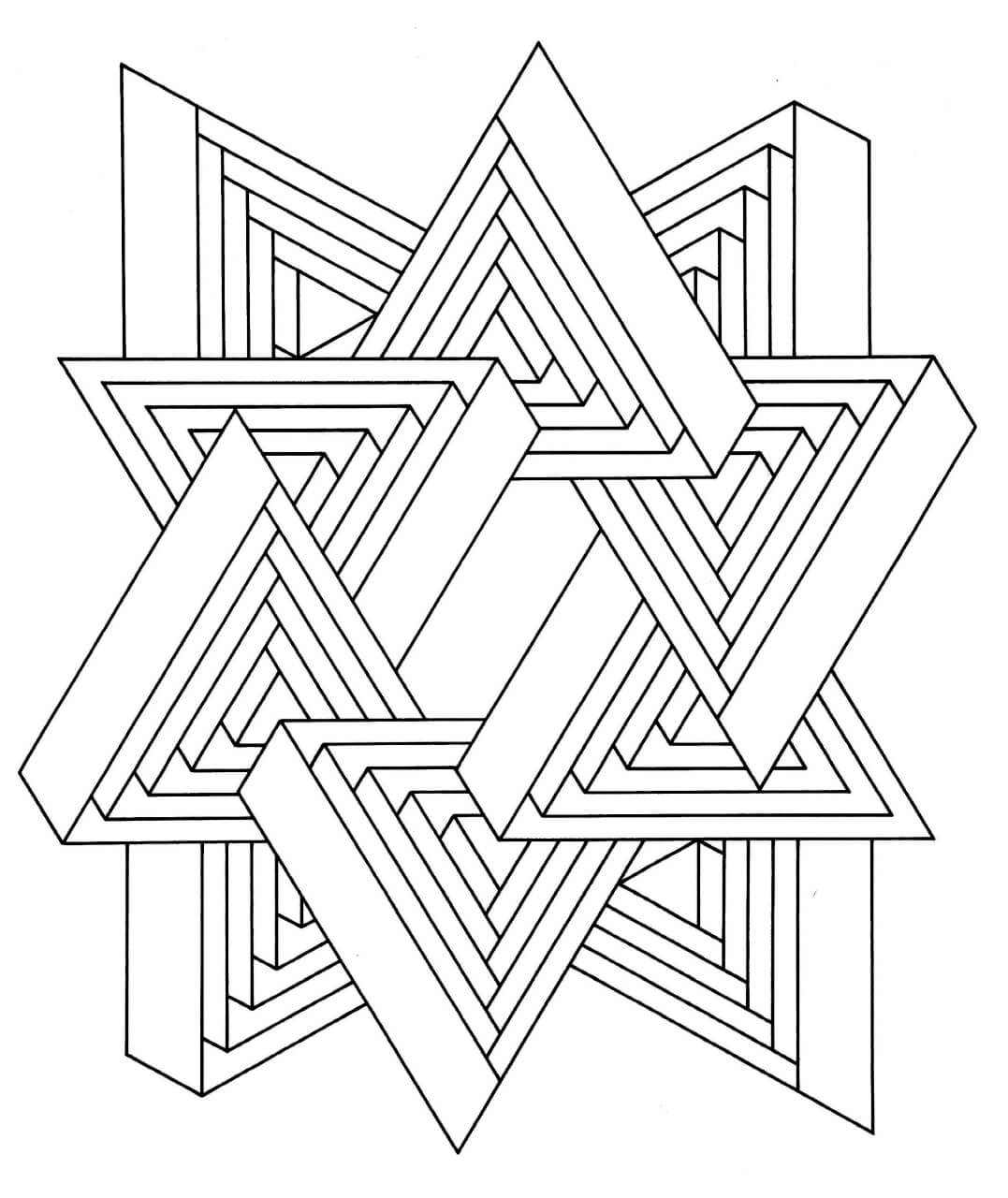 Dibujo de Tringulo Geomtrico para Colorear
