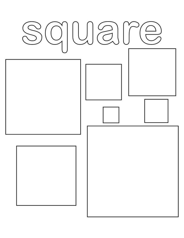 Dibujo de Cuadrado 2 para Colorear
