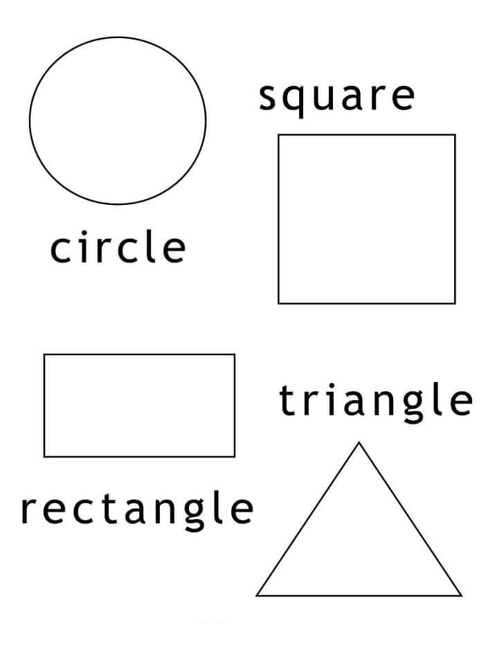 Dibujo de Formas Geometricas básicas para Colorear