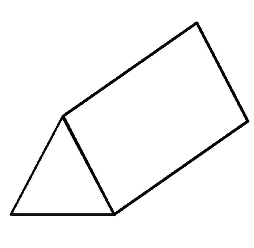 Dibujo de Prisma Triangular para Colorear