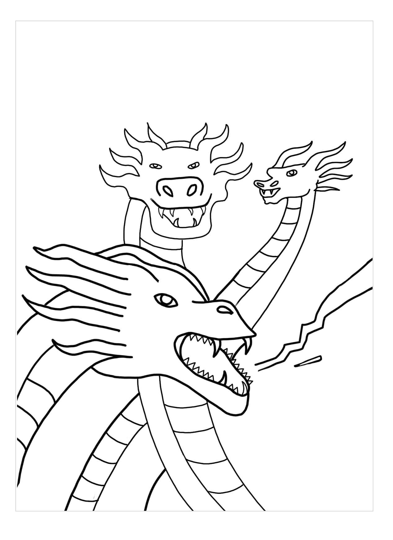 Dibujo de Cara Ghidorah para Colorear