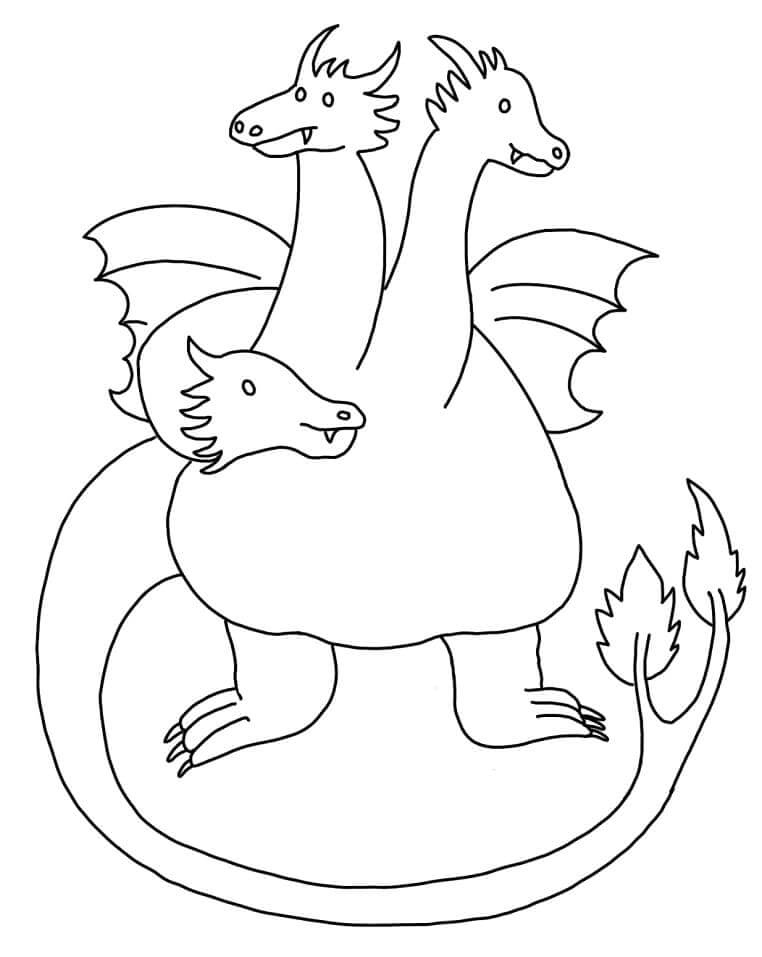 Dibujo de Ghidorah Gracioso para Colorear