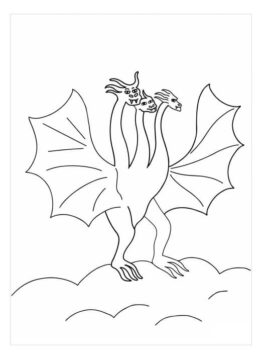 Dibujo de Ghidorah Divertido para Colorear