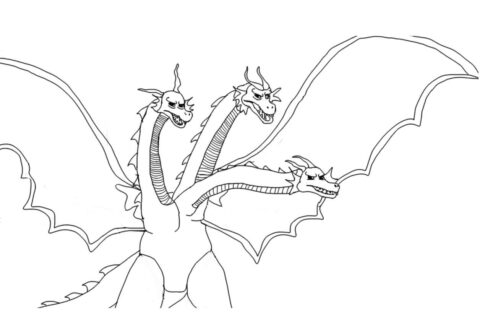 Dibujo de Gran Ghidorah para Colorear