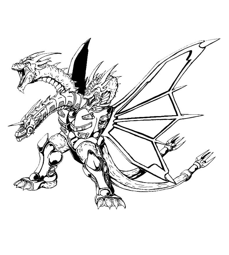Dibujo de Monstruo Ghidorah para Colorear