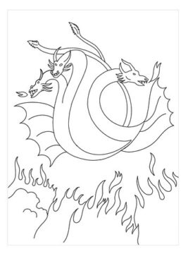Dibujo de Poder Ghidorah para Colorear
