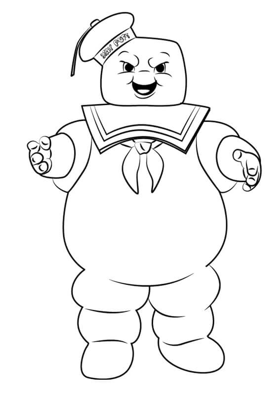 Dibujo de Cazafantasmas Enojado para Colorear