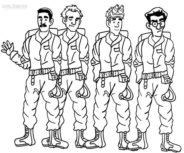 Dibujo de Cazafantasmas de Dibujos Animados para Colorear