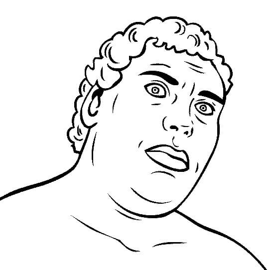 Dibujo de Andr el Gigante para Colorear