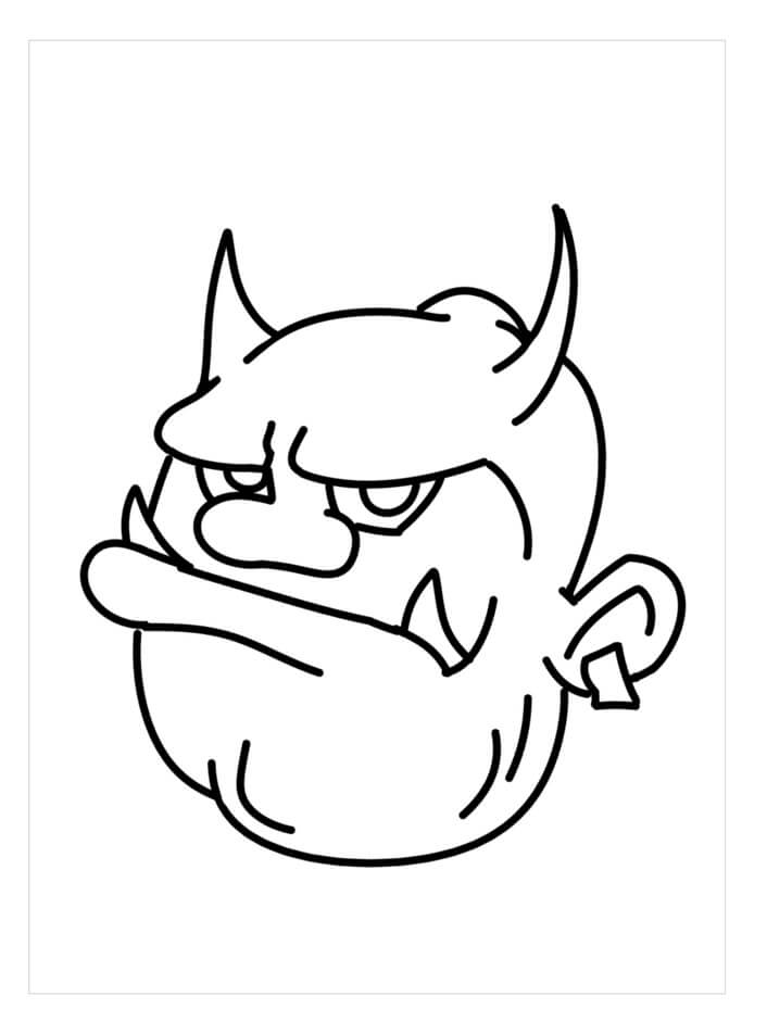 Dibujo de Cabeza Gigante para Colorear