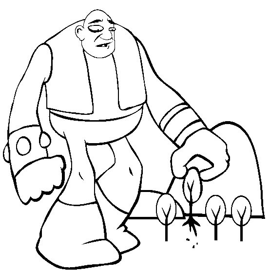 Dibujo de Gigante Dibujo para Colorear