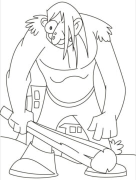 Dibujo de Gigante Normal para Colorear