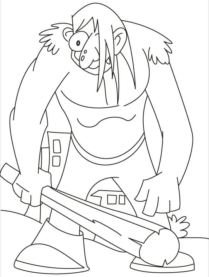 Dibujo de Gigante Normal para Colorear