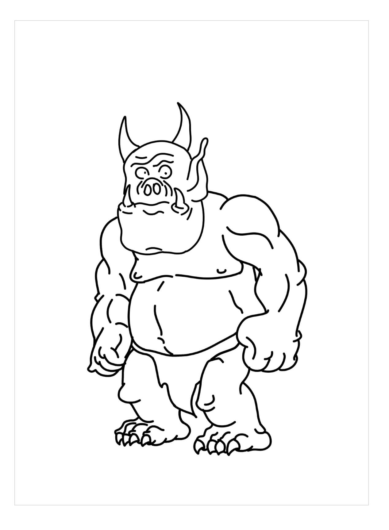 Dibujo de Gigante Sencillo para Colorear