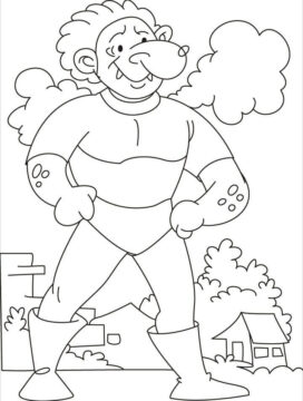 Dibujo de Gigante Sonriendo para Colorear