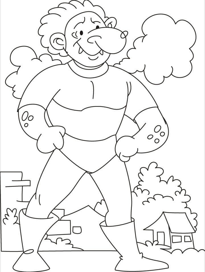 Dibujo de Gigante Sonriendo para Colorear