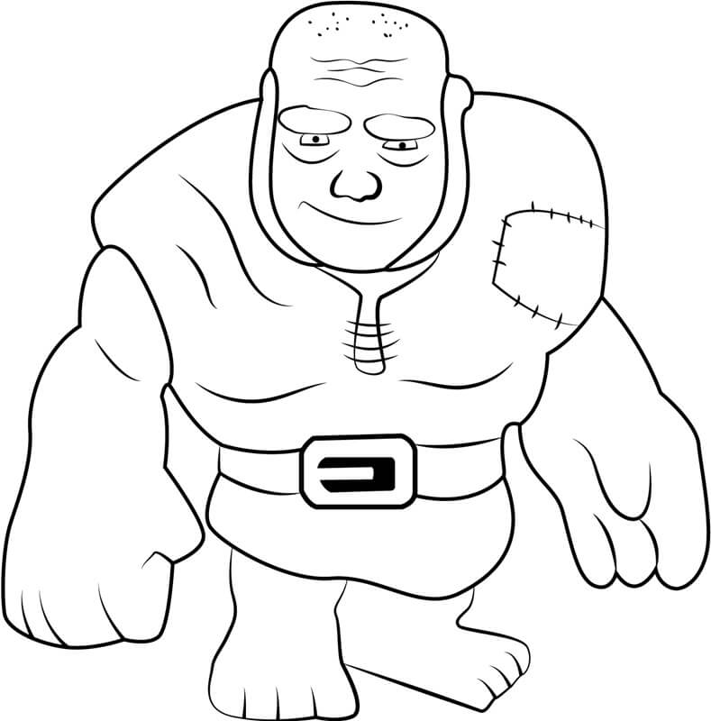 Dibujo de Gigante Sonriente para Colorear