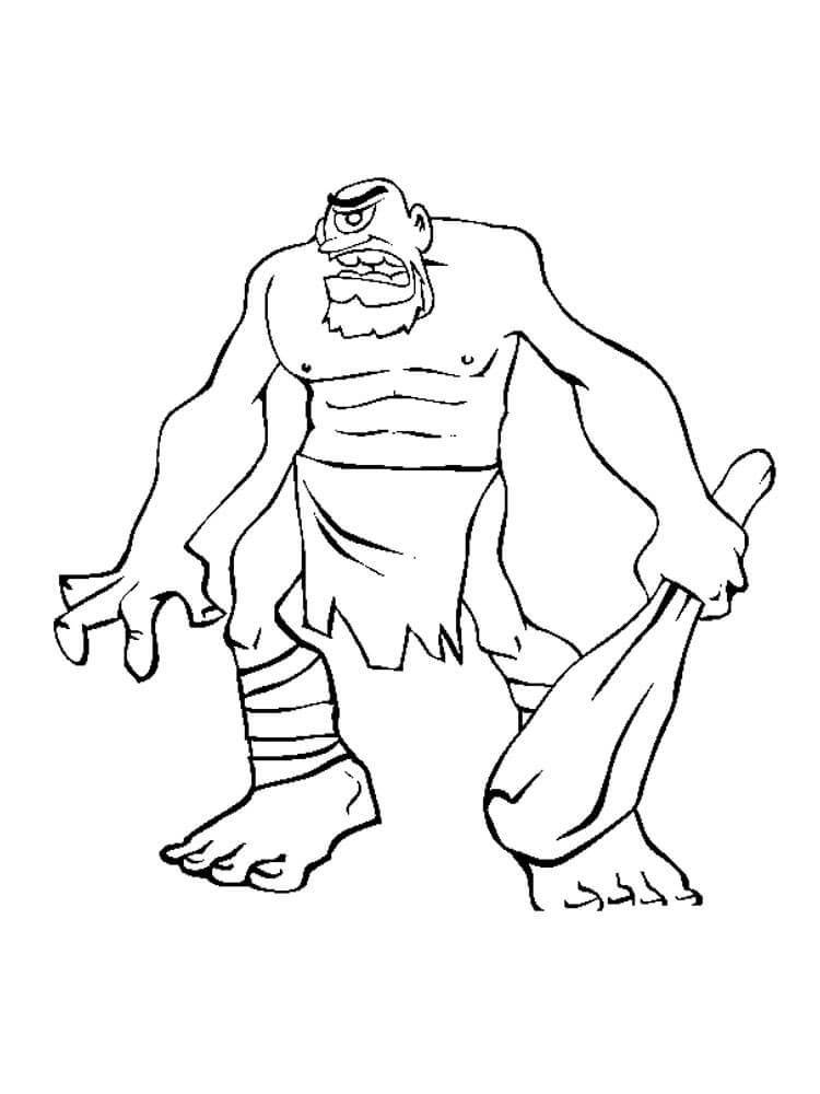 Dibujo de Gigante de Dibujo Simple para Colorear