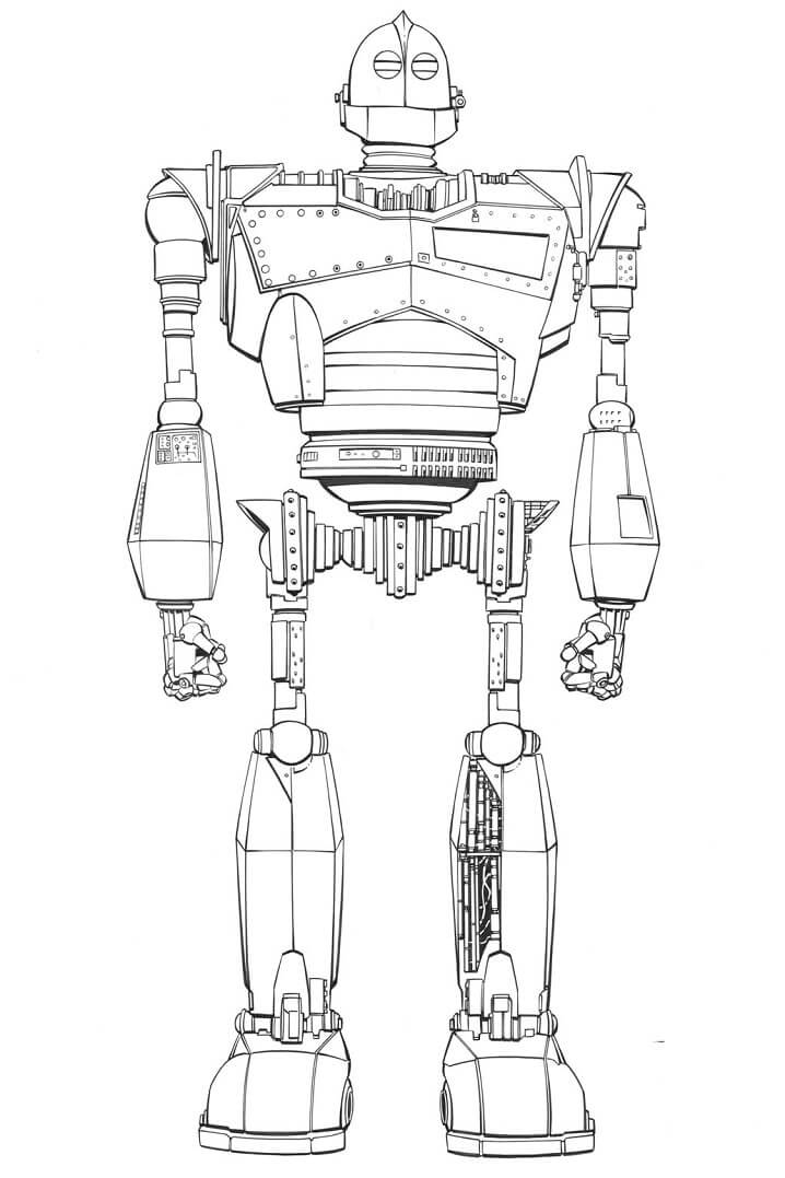 Dibujo de Gigante de Hierro Bsico para Colorear