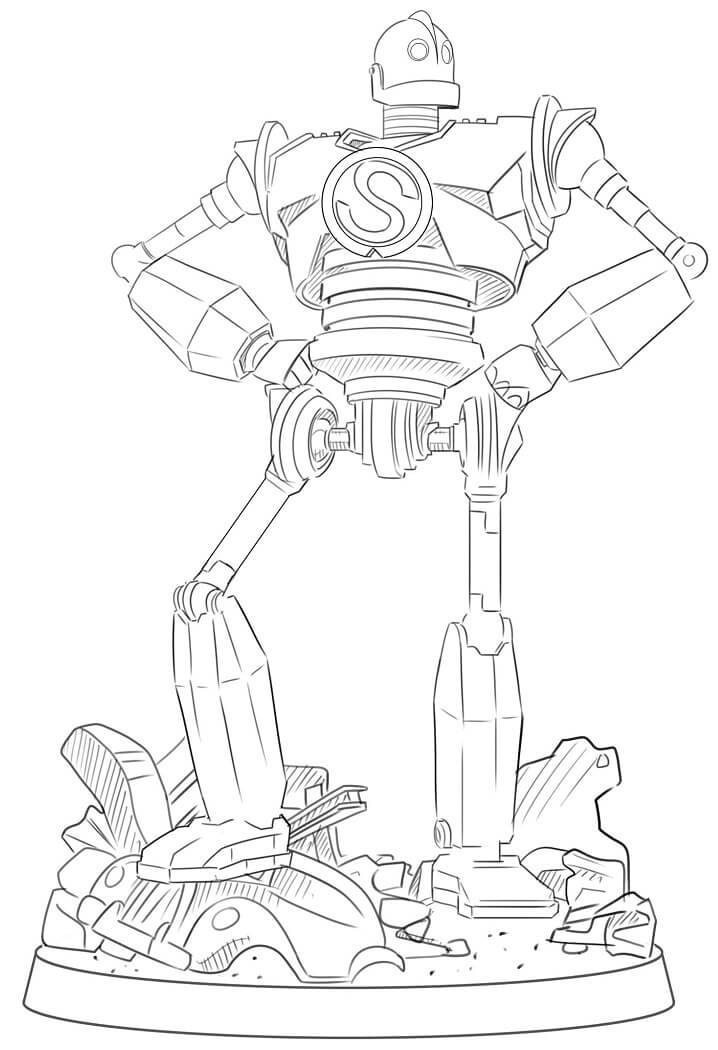 Dibujo de Gigante de Hierro para Colorear