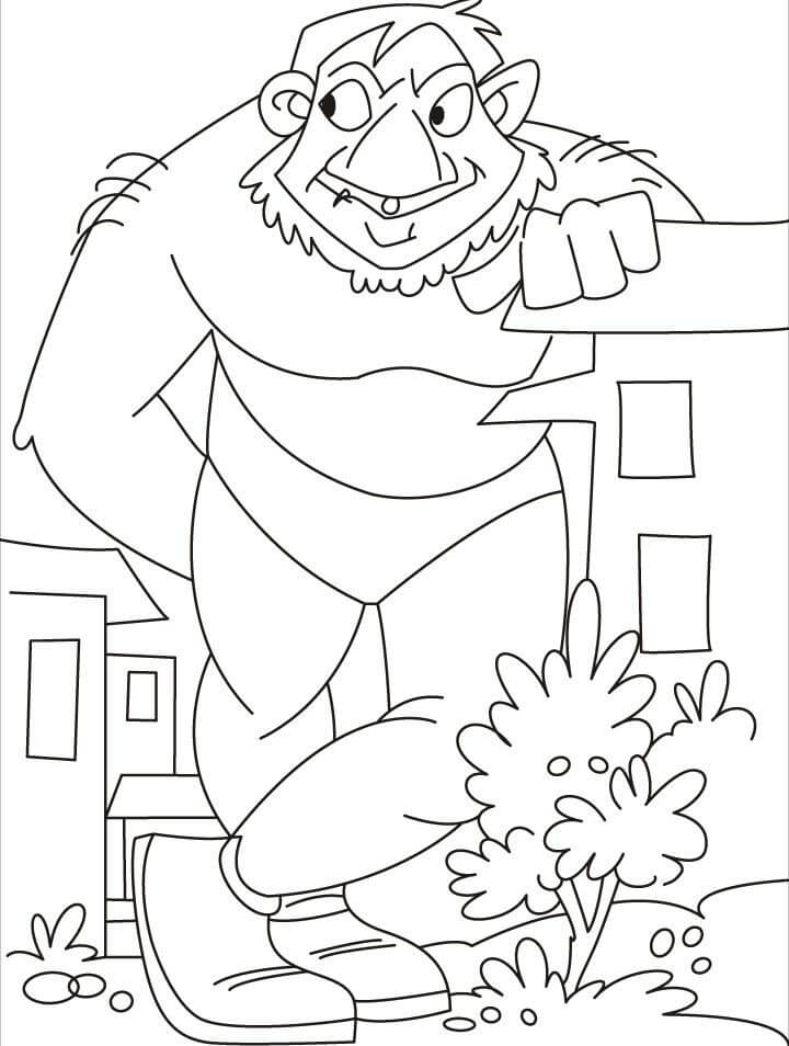 Dibujo de Gigante de Pie para Colorear