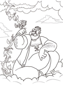 Dibujo de Jack y el Gigante de Habichuelas Mgicas para Colorear