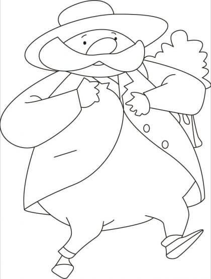 Dibujo de Viejo Gigante para Colorear