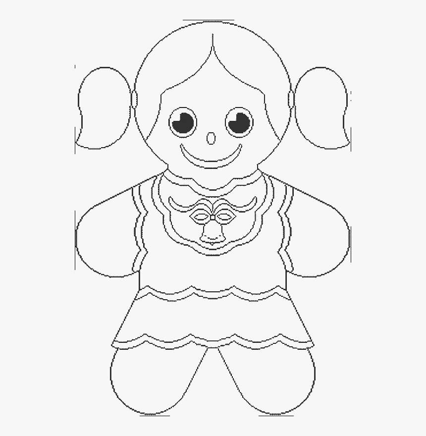 Dibujo de Nia de Pan de Jengibre para Colorear
