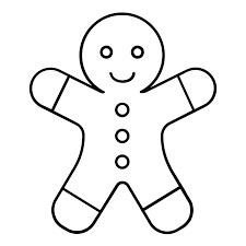 Dibujo de Hombre de Pan de Jengibre Normal para Colorear