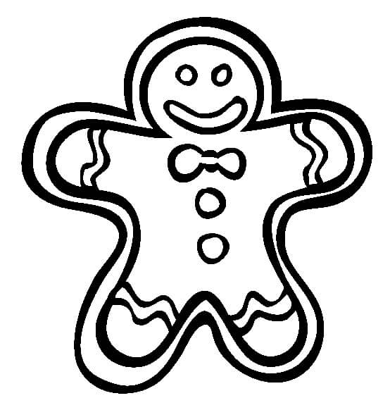 Dibujo de Hombre de Pan de Jengibre en Lnea para Colorear