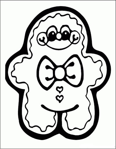 Dibujo de Linda Chica de Pan de Jengibre para Colorear