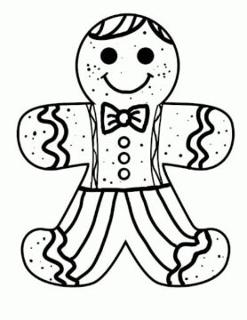 Dibujo de Los Hombres de Pan de Jengibre para Colorear