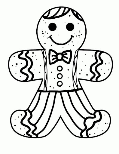 Dibujo de Los Hombres de Pan de Jengibre para Colorear