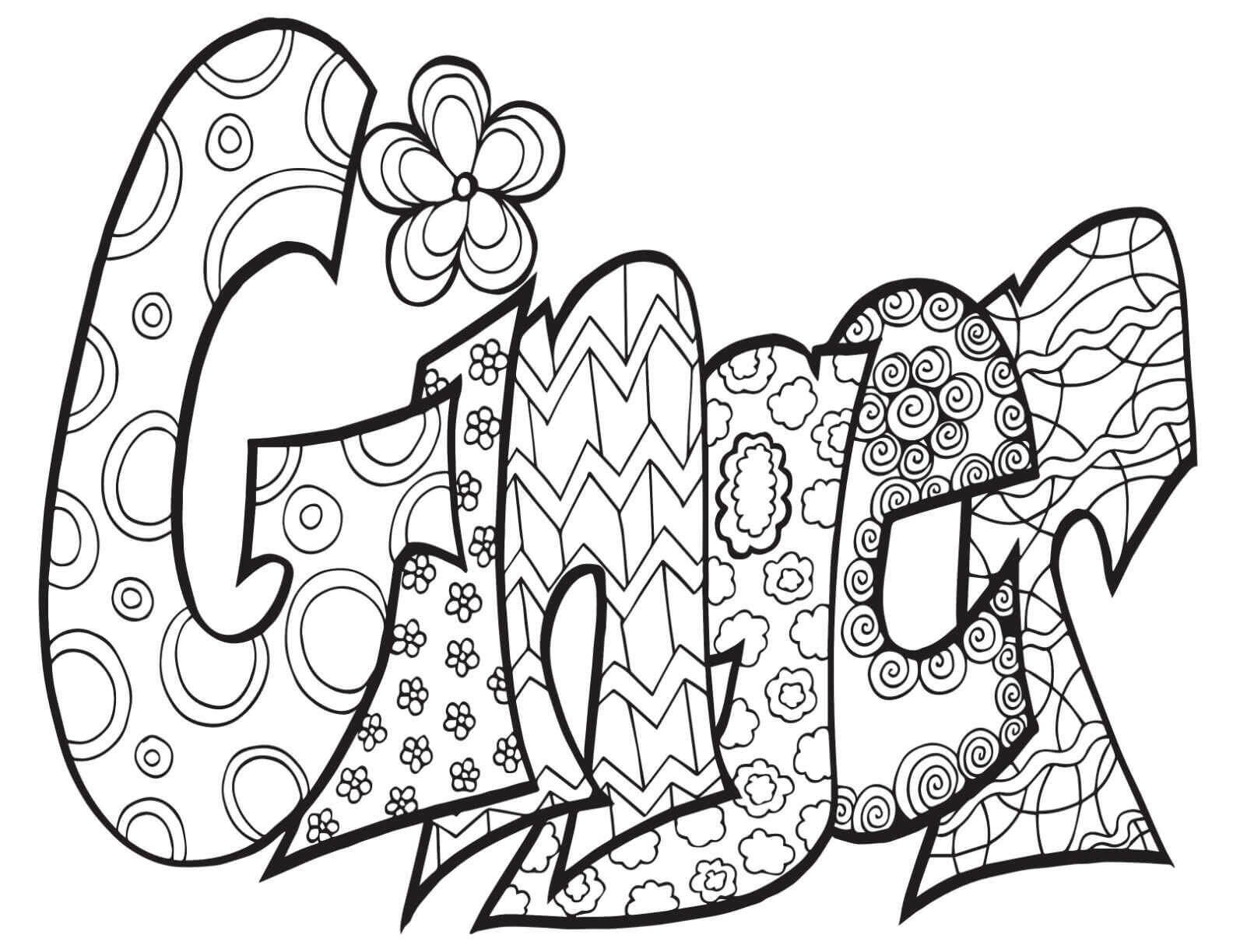 Dibujo de Mandala de Jengibre para Colorear