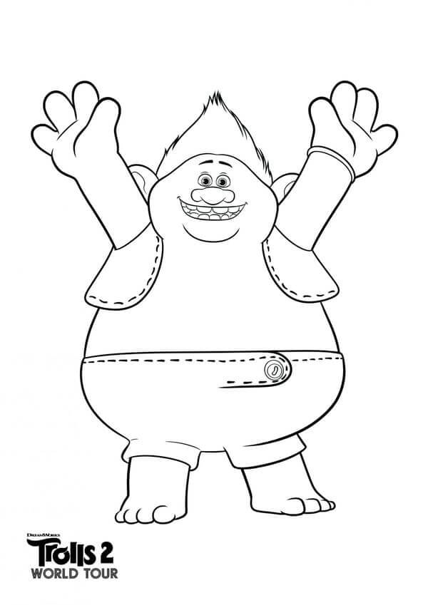 Dibujo de Feliz Biggie para Colorear