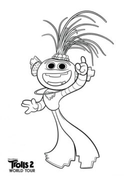 Dibujo de Rey Trollex para Colorear