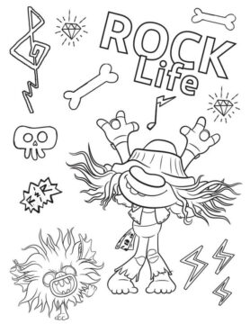 Dibujo de Rock Life para Colorear