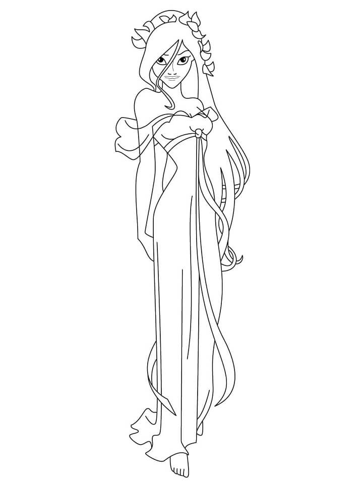 Dibujo de Agradable Giselle para Colorear