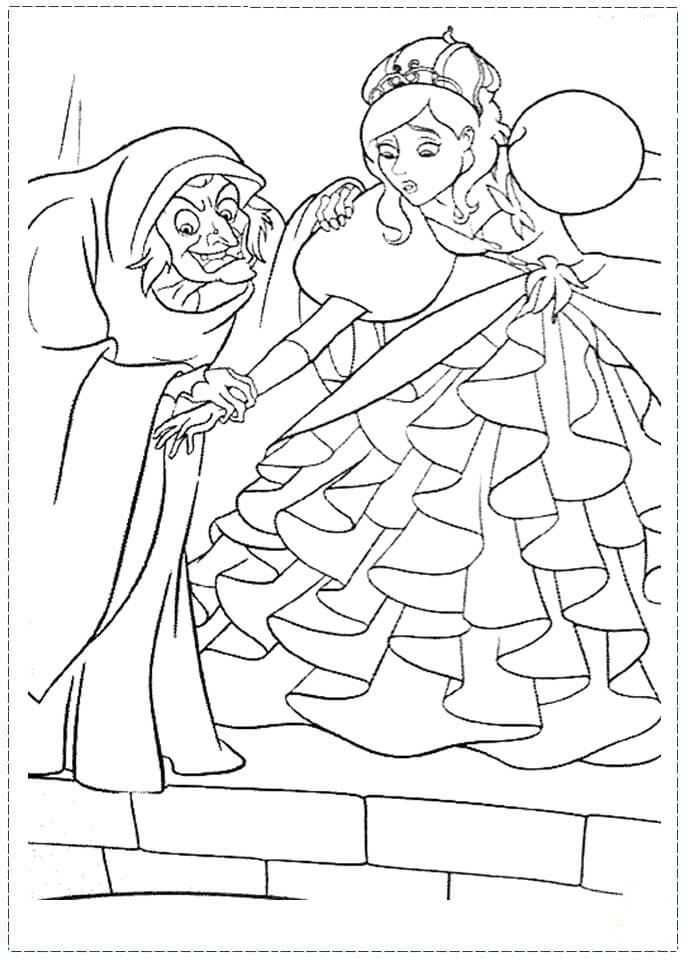 Dibujo de Cara Giselle Divertida para Colorear