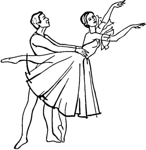 Dibujo de Giselle Bailando para Colorear