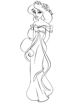 Dibujo de Hermosa Giselle para Colorear