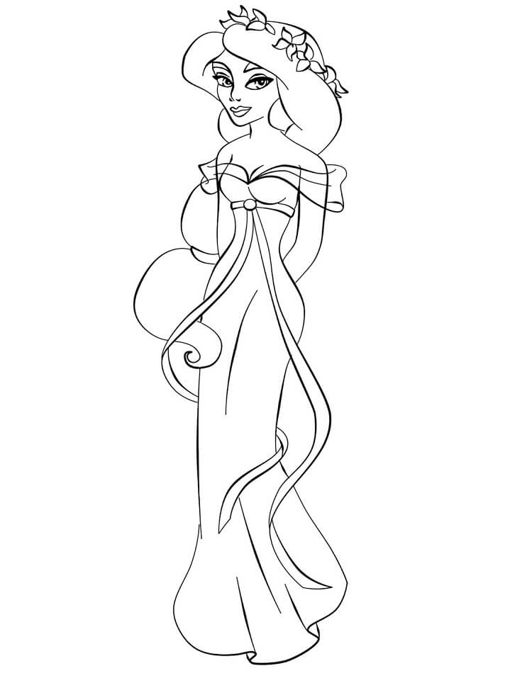 Dibujo de Hermosa Giselle para Colorear