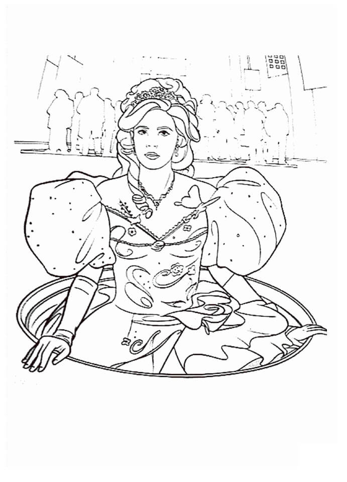 Dibujo de Princesa Giselle para Colorear