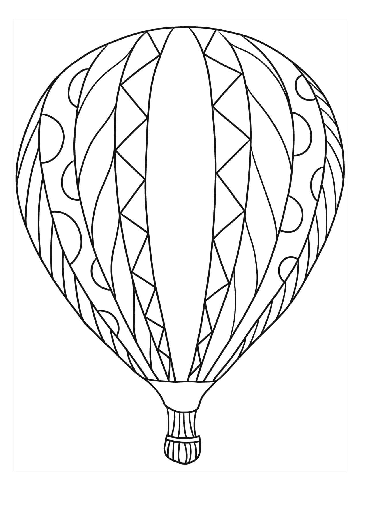 Dibujo de Globo Aerosttico Adulto para Colorear
