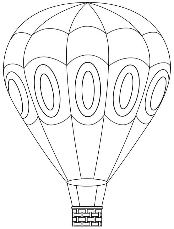 Dibujo de Globo Aerosttico Bsico para Colorear