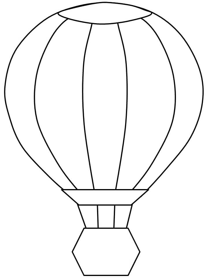 Dibujo de Globo Aerosttico Fcil para Colorear