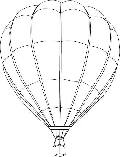 Dibujo de Globo Aerosttico Simple para Colorear