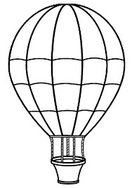 Dibujo de Impresionante Globo Aerosttico para Colorear