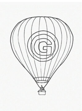 Dibujo de Smbolo G Globo Aerosttico para Colorear